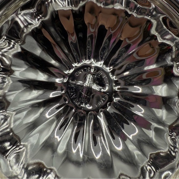 Vintage Mayell Silver Plated Crystal Condiment Jam Bowl w/ spoon Made in England - Picture 4 of 8